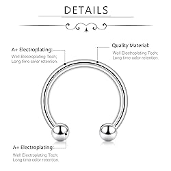 D.Bella 8PCS 16G Surgical Steel Nose Septum