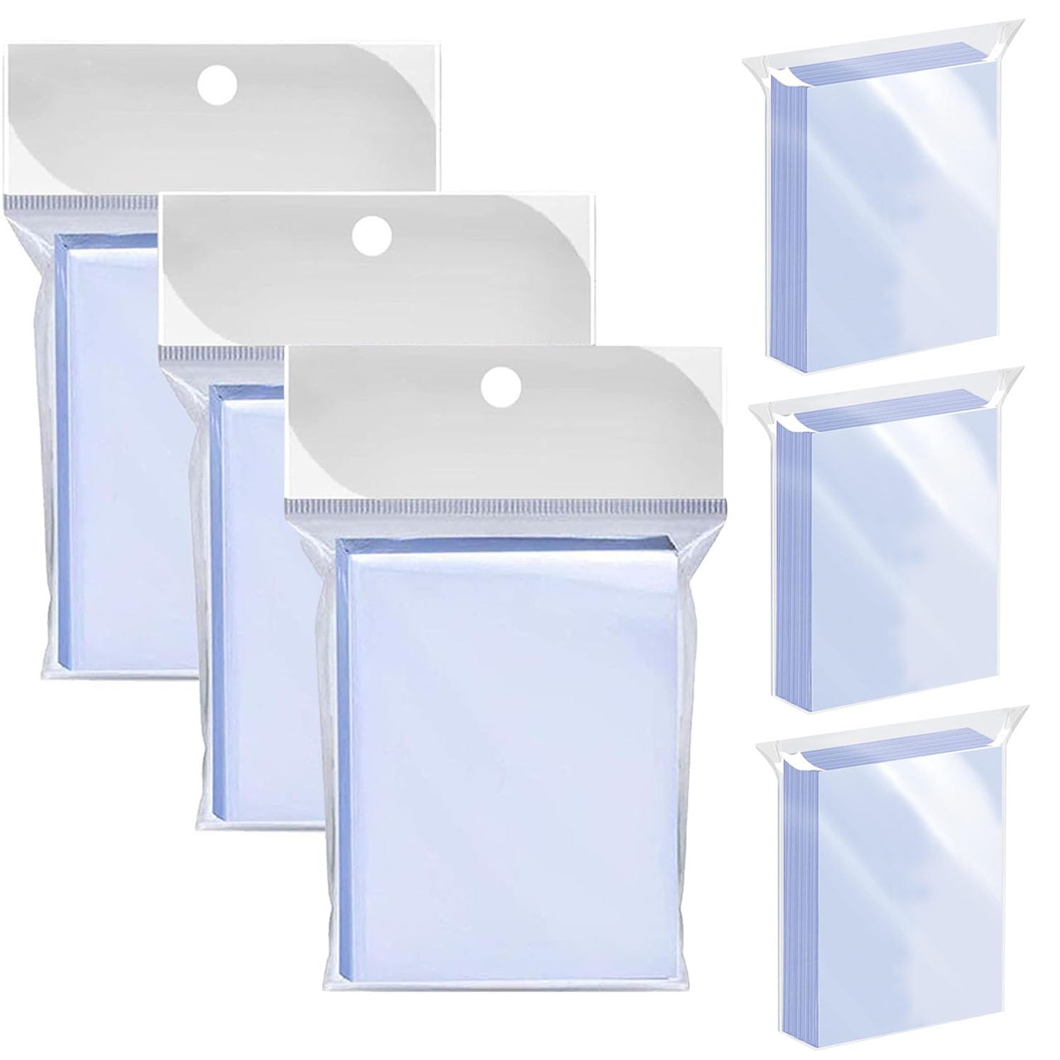 600-Pack Clear Card Sleeve Standard Size, Trading Card Holder, Pocket, Football, Sports Card, Durable Acid-Free Card Sleeve for Collecting Game Card Storage(600)