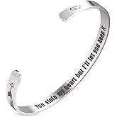A N KINGPiiN Inspirational bracelets Stainless Steel Cuff Bangle Gifts for Women, Men Motivational Mantra Quote inspirational Jewelry for friendship encouragement with gift box