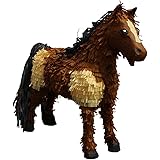 Pinatas 3D Horse Party Game, Decoration & Photo Prop - Brown/Tan