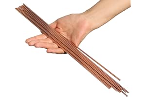 VERNUOS 10pcs 3/16",4.75mm Diameter Copper Round Rods Lathe Bar Stock,305mm(12in) in Length