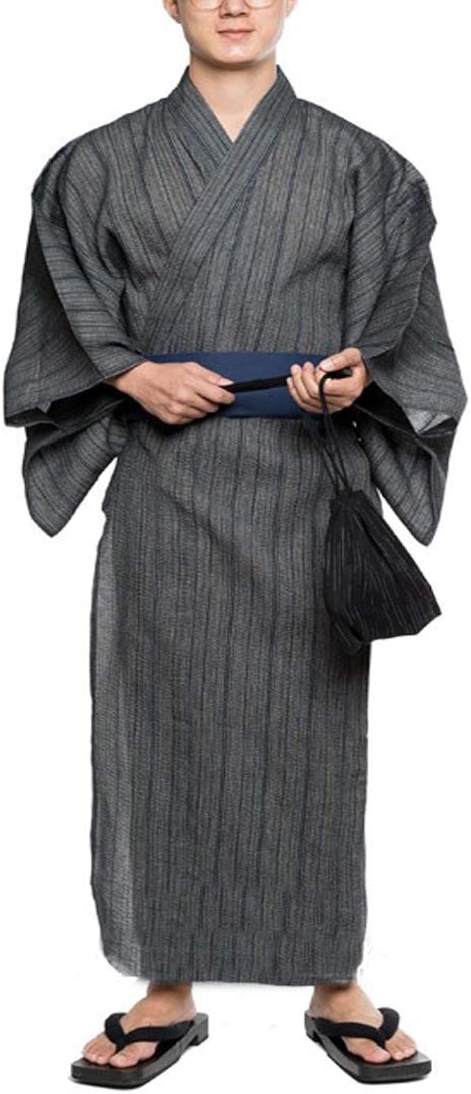 MAYSONG Men's Japanese Yukata Japanese Kimono Home Robe
