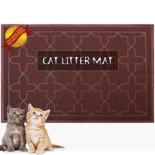 Cat Litter Mat Dog Bowl Mat for Litter Box Waterproof PVC Material for Scatter Control Non-Slip Absorbent Pet Food Mat for Cats or Dogs