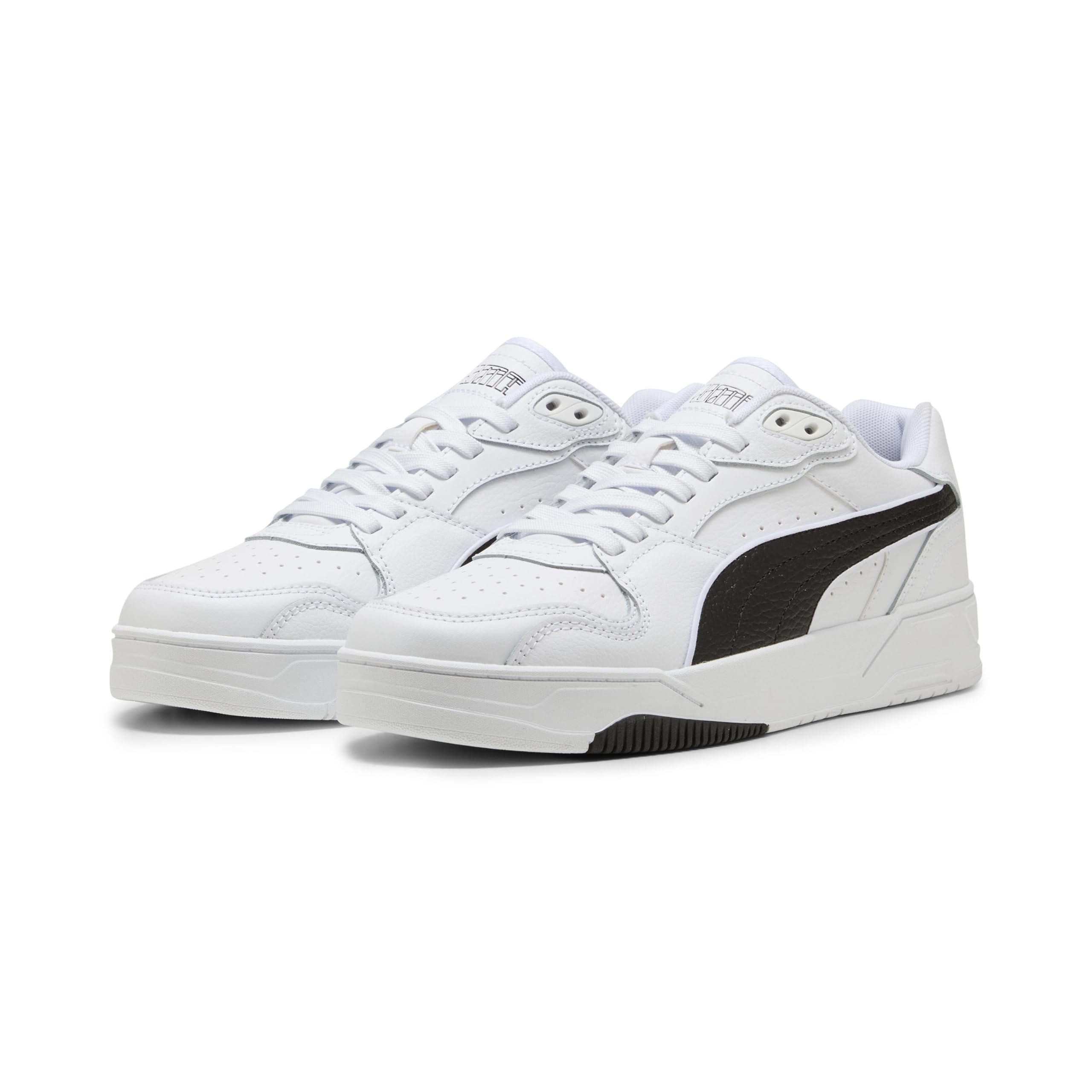 PUMA RBD Break Low Unisex-Sneaker, Weiß/Schwarz, 12 UK