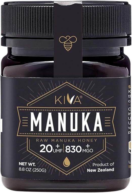 Kiva Raw Manuka Honey Certified Umf 20 Mgo 830 New Zealand 250 Gr Amazon Co Uk Grocery