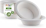 FOOGO Green 16oz Sugarcane Bagasse Bowls Medium 7in 450ml Biodegradable