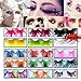 Lookathot 13 Pairs Feather False Eyelashes Eye Lashes- Natural Handmade Reusable Extensional Charming Sexy Funny Ladies Styles- Deluxe Party Stage Dance Costume