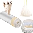 20 Count Cat Drawstring Litter Box Liners 26.6 * 16.7 inches 2 Mils Heavy Duty Leak-proof Cat Poop Bags Extra Durable Compatible with Litter Robot 3 & 4, 10-12 Gallons