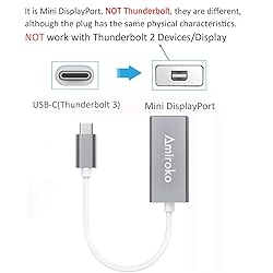 Amiroko USB-C to Mini DisplayPort Adapter, USB 3.1