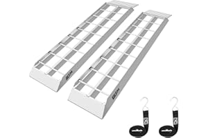 BEJONI 43'' Aluminum Loading Ramp, 1500 Lbs Capacity Loading Ramps for Riding Mower, Portable Anti-Slip Shed Ramps for Lawn M