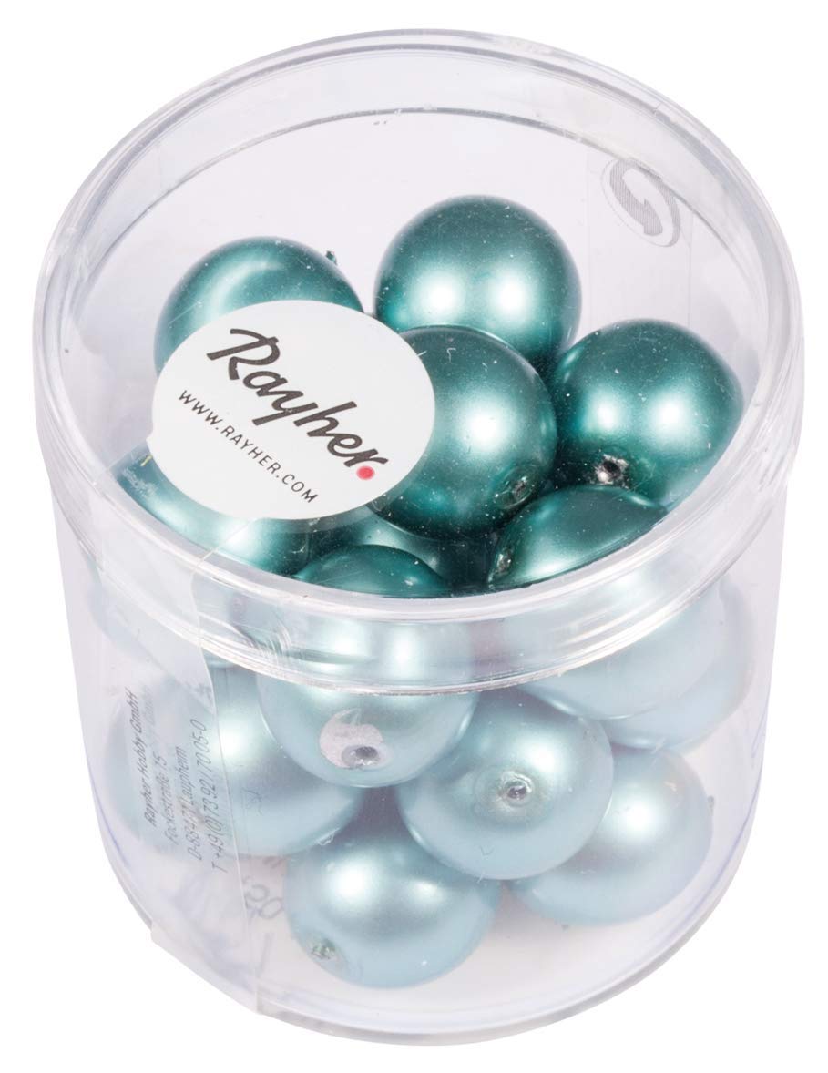 Rayher Renaissance Glass Wax Beads 14450407, Matt, 12 mm Diameter