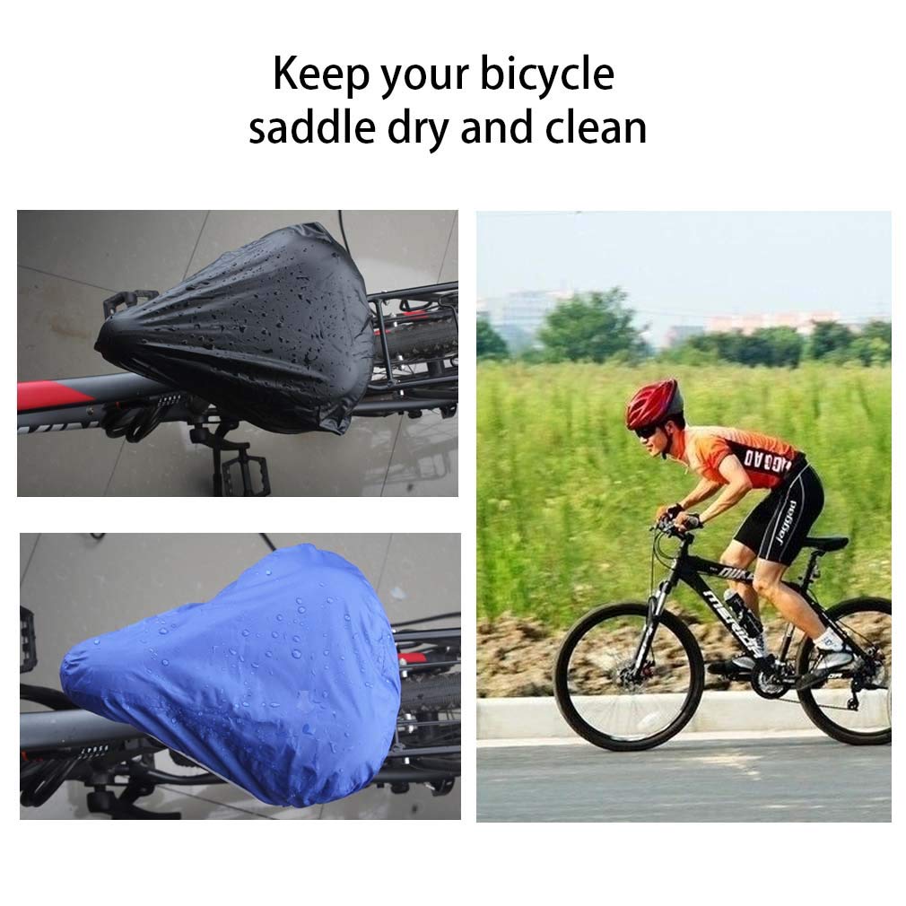 3 STÜCKE Sattelbezug Wasserdichter Fahrradsattelüberzug Fahrradsattelregenhülle fahrrad sattelschutz Sattelregenschutz für Rennrad, Mountainbike 2