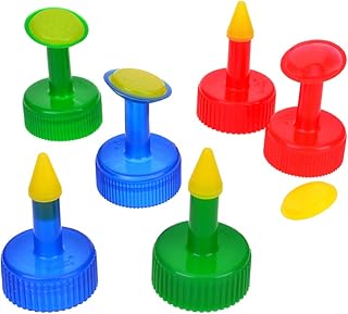 TankerStreet 6 Stück Flasche Top Bewässerung Kunststoff Pflanze Gießaufsatz für Flaschen Bewässern Spike Sprinkler Geeignet für 28mm Trinkflaschen Samen Sämling Garten 3 Farben Rot Grün Blau