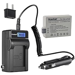 Kastar 1-Pack LP-E5 Battery and LCD AC Charger