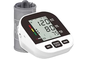 Blood Pressure Monitor for Home Use - Automatic BP Machine with Clinically Accurate Readings, 2 Users LCD Display, 198 Memory