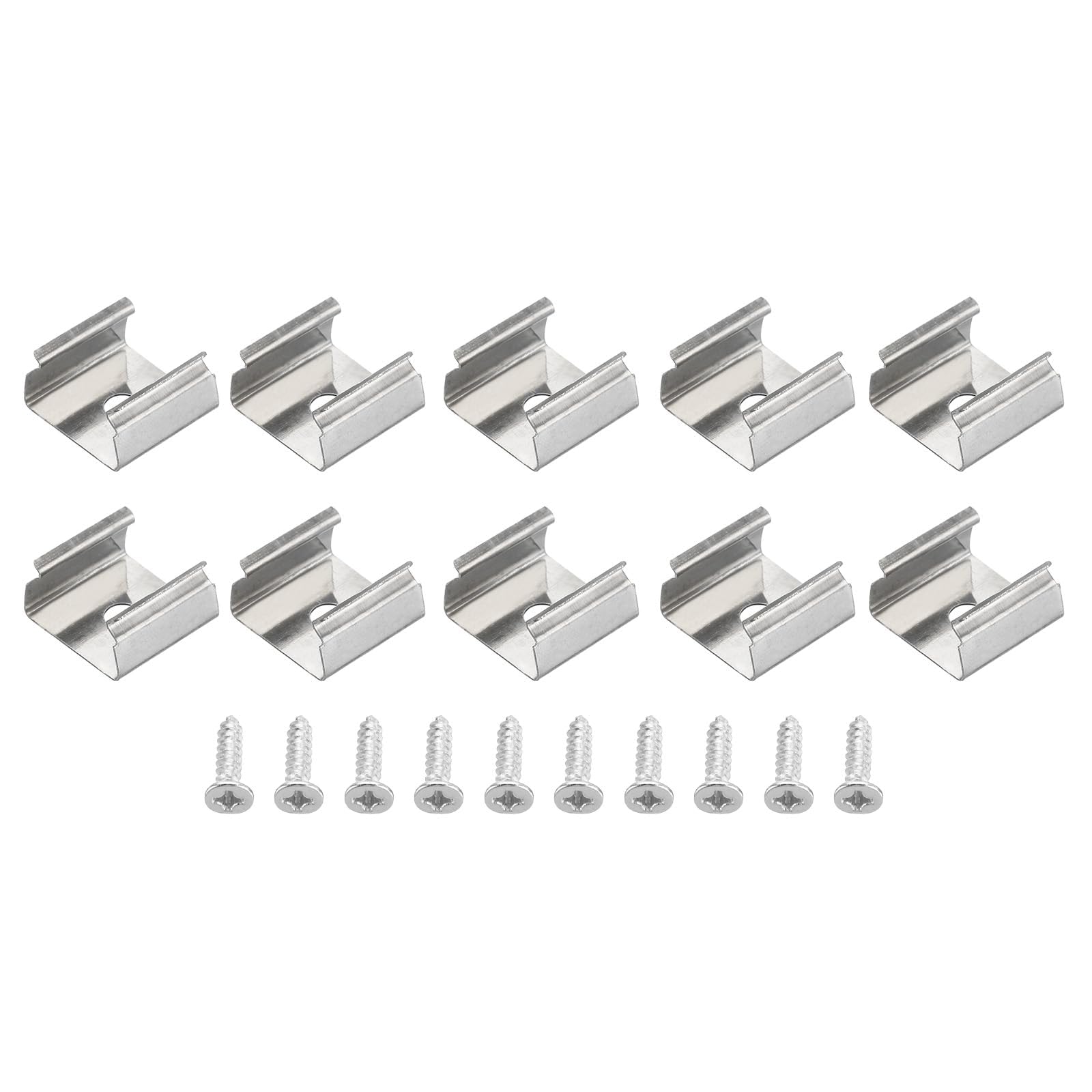 TOP-VIGOR 40Pcs Neon Rope Light Mounting Brackets, LED Lights Install Fixing Clips Clamp, Support Holder with Screws, Wall Channel Mounting Holder Accessories for 13-15mm Lamp Strip, Pipe Clamps