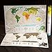 Detailed Scratch Off World Map with Push Pins - 24 x 35 in - Thousands of Cities Marked - Made in Ukraine by 1DEA.me
