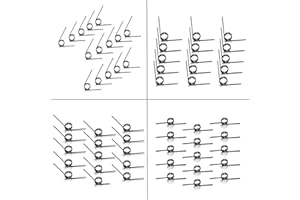 SellGood Torsion Spring Set, 304 Stainless Steel, 60pcs (15pcs Each 60°/90°/120°/180°), Hardware