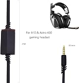 Adhiper A40 Replacement Inline Cable with Mute for Astro A10 A40 A50 Black 2m view 6