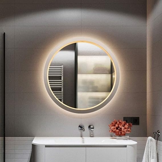 ZHANGYY Espejo de baño Redondo Espejo de Maquillaje montado en la Pared