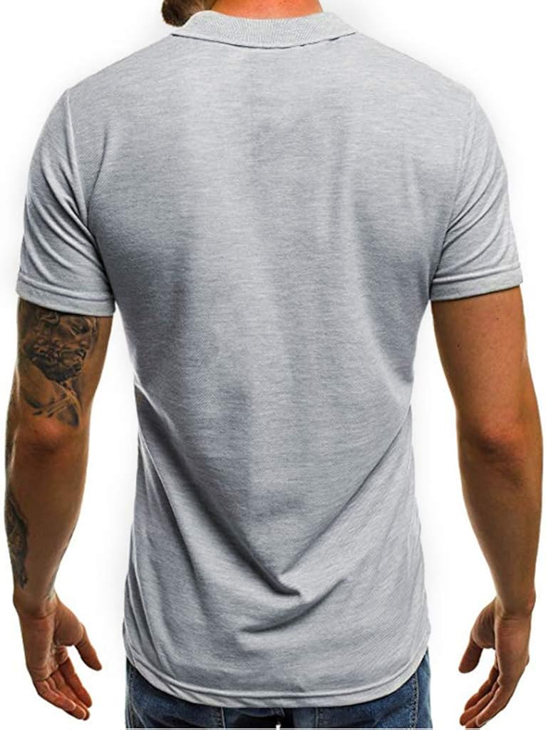 iYYVV Fashion Personality Men's Casual Slim Short Sleeve Pockets T Shirt Top Blouse: Clothing