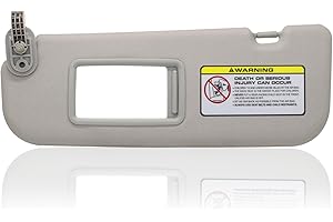 CRAZYPARTS Driver Left Side Sun Visor Compatible with Hyundai Elantra 2011-2015 Hyundai Veloster 2006-2016 Replacement OEM Number 852103X000TX Colour Gray