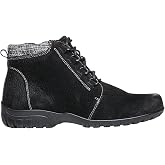 Propet Womens Delaney Round Toe Lace Up Zippered Casual Boots Ankle Low Heel 1-2" - Black