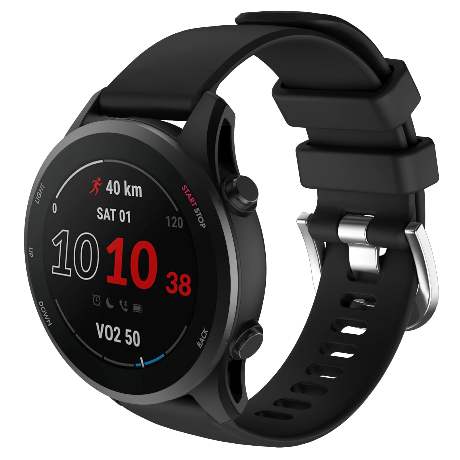 ISABAKE Strap for Forerunner 158/165/245/645 Music, 20mm Silicone Quick Release Watch Band for Vivoactive 3/Vivomove HR/Venu Sq