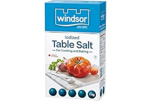 Table Salt Bundle. Includes (1) Package of Windsor Iodized Table Salt (1kg) with BIG MAPLE Trivia Cards. For Cooking, Baking,