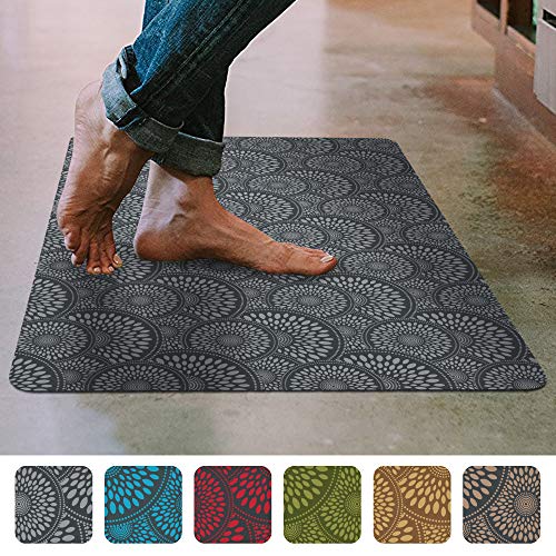 Shape28 Floor Mat UltraThin Kitchen Rug with Non Slip Rubber Backing