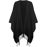 100% Lambswool Ruana Cape