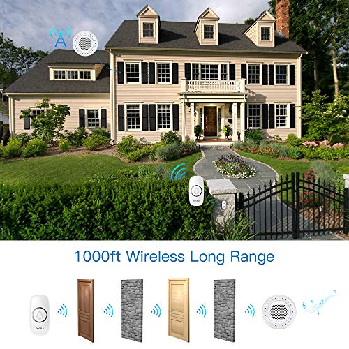 2 Wireless+Doorbell+Waterproof+Expansion+Classroom