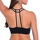 LYZ Women's Padded Sports Bra Criss Cross Back High