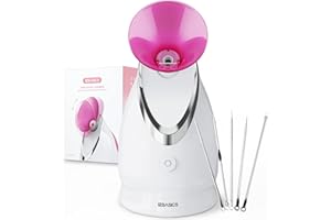 Facial Steamer EZBASICS Ionic Face Steamer for Home Facial, Warm Mist Humidifier Atomizer for Face Sauna Spa Sinuses Moisturi