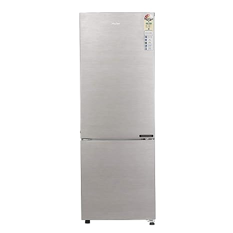 Haier 256 L 3 Star Inverter Frost-Free Double Door Refrigerator (HEB-25TDS-E, Dazzle Steel, Convertible)
