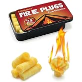AWEASROY Fire Plugs Fire Starters, Windproof Long Brun Survival Tools 24pcs | Fire Starters for Fireplace,Chimney,BBQ Grill,Camping Fire,Wood Stove - Emergency Survival Tools