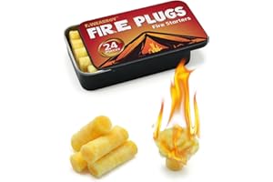 AWEASROY Fire Plugs Fire Starters - Windproof Fire Starter for Campfires Long Brun Time - Fire Starters for Fireplace,Chimney,BBQ Grill,Camping Fire,Wood Stove - Emergency Survival Tools 24pcs