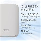 NETGEAR RBR350-100EUS Orbi WiFi 6 AX1800 Router System for Homes view 2