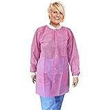 EZGOODZ Light Pink Disposable Lab Coats for
