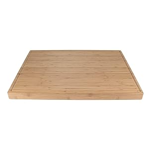 BambooMN Brand - Heavy Duty Premium Bamboo Cutting Board - 24" x 18" x 1.5" (Grooved)