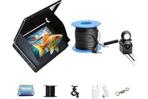 Colitt Underwater Fishing Camera, 220° Wide View, 4.3'' LCD Screen, IP68 Waterproof, 30M Cable, Top Notch Night Vision, Porta