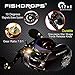 Fishdrops Japan Technology High Speed (7.0:1) Low Profile Baitcasting Fishing Reel-- 18 Ball Bearings Carp Fishing Gear (Left Handed)