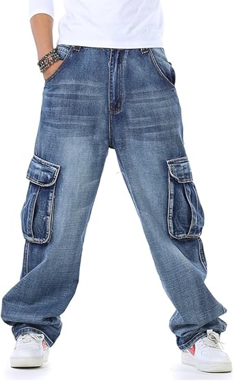 mens loose fit designer jeans uk