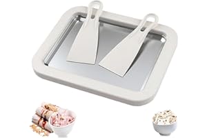 Myfroroll Ice Cream, Ice Cream Tray, Mini Stainless Steel DIY Rolled Ice Creams Maker with 2 Spatulas, Mini Handmade Yogurts 