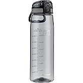 Fanhaw 32 oz Tritan Water Bottle with Chug Lid - Clear, BPA-Free, Lightweight, Wide Mouth, Leak-Proof, Perfect for Gym, Travel, School, Office, and Sports (Gray)