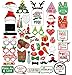 Christmas Photo Booth Props Kit(47Pcs), Konsait DIY Ugly Christmas Sweater Photo Booth Stick Funny Xmas Props Accessories for Adults Kids for Christmas Theme Party Favors Decorations Decor Supplies