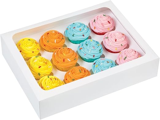 Amazon Com Wilton 415 1696 12 Cavity Cupcake Box Mini White
