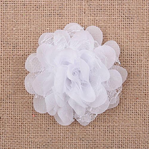 12 Pcs 3.9 Inch Pretty Bulk Flowers Diy Kinds of Beautiful White Flowers (White)