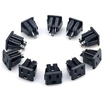 6x US Power Socket Panel Mount – 3-Pin, 15A 125V, Mit 18AWG Anschlusskabel, Für Industrie & Stromverteilung