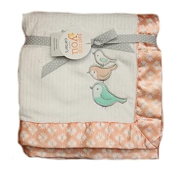 Amazon Com Carter S Baby Girls Bird Applique Blanket Baby